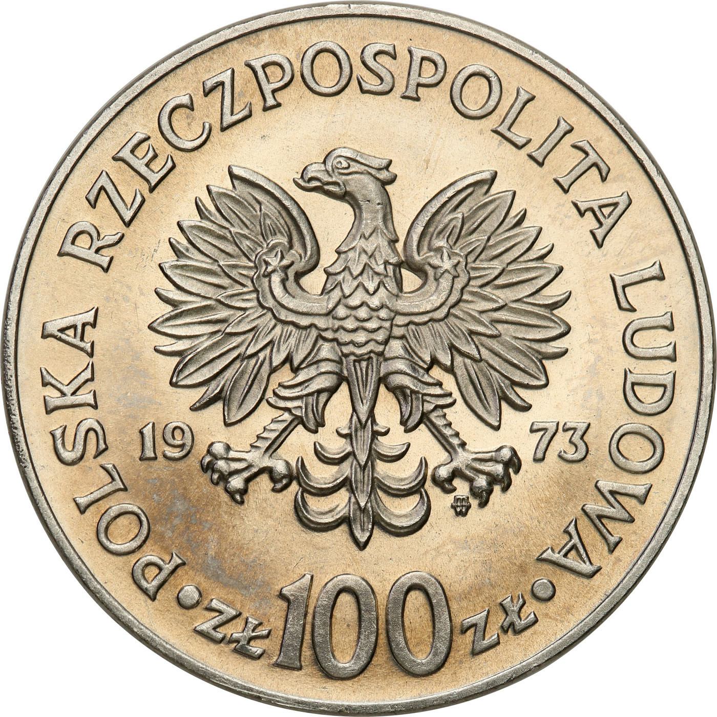 PRL. PRÓBA Nikiel 100 złotych 1973 – Mikołaj Kopernik